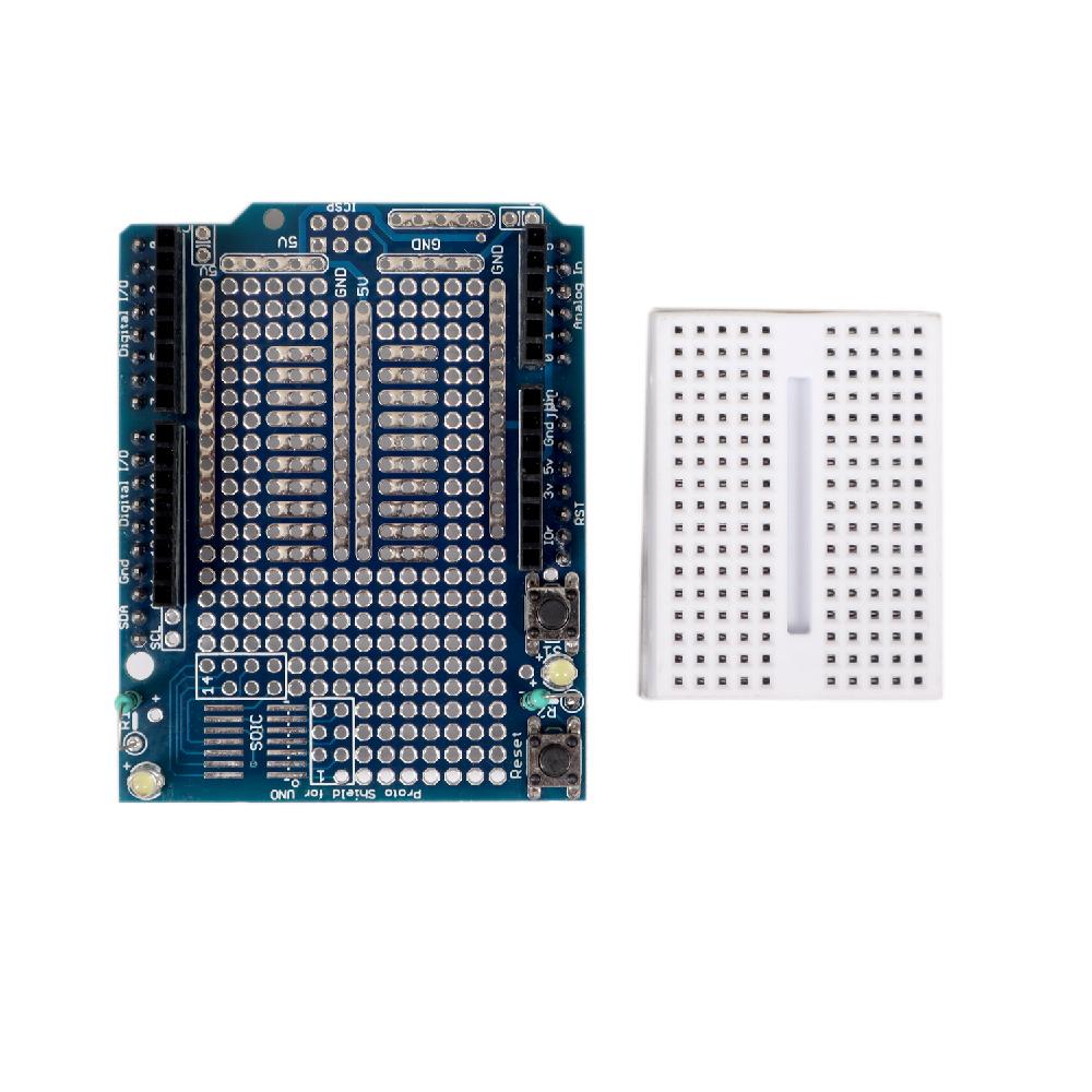 UNO Proto Shield prototype expansion board with SYB-170 mini breadboard  based For ARDUINO UNO ProtoShield